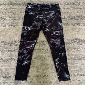 NWT Express Women's Super High Waisted Body Contour Marble Leggings in Black • S